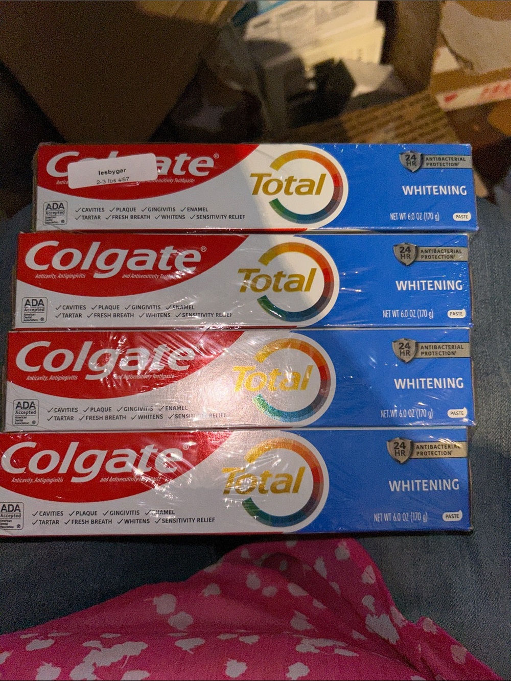 Colgate Total Whitening Toothpaste - White and Red Packaging 4 tubes